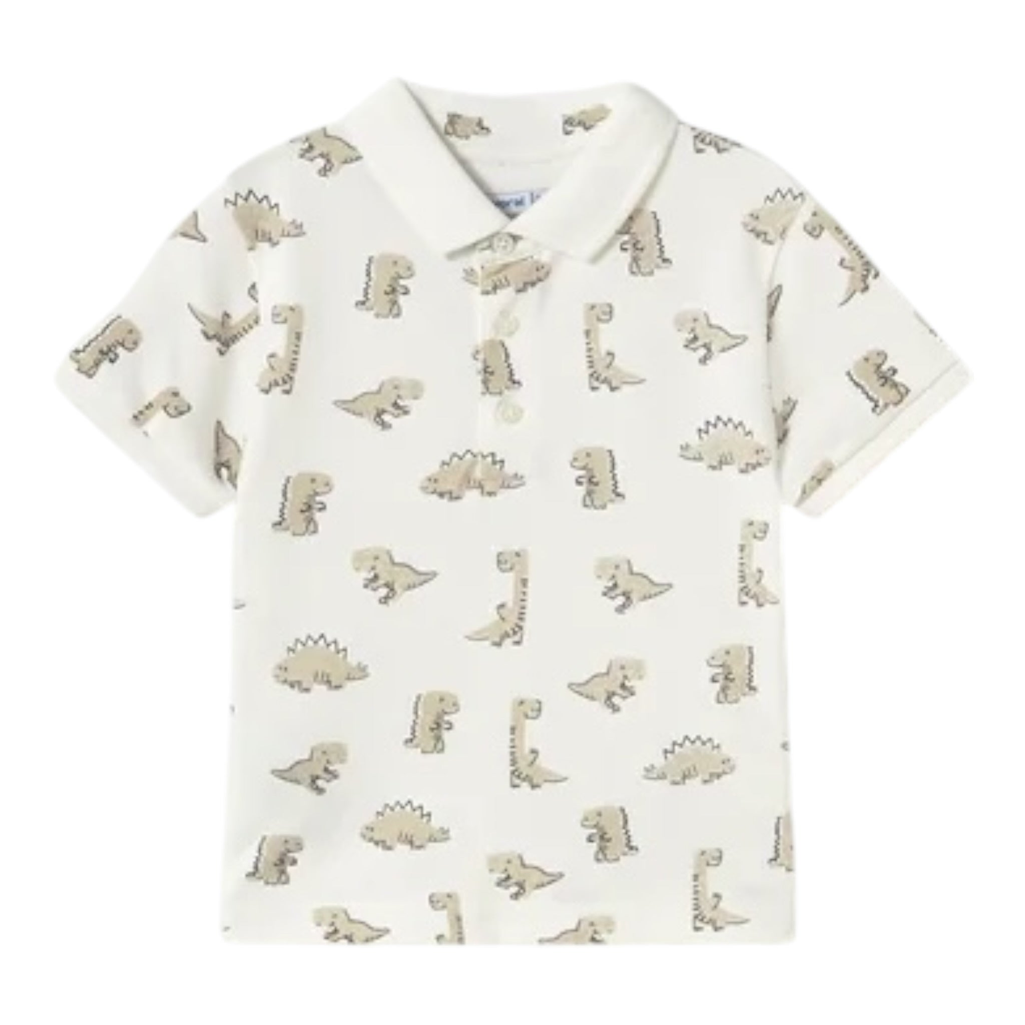 Mayoral Camicia Mezza Manica Fantasia A Righe per Neonato 1112X BIANCO MAYORAL 