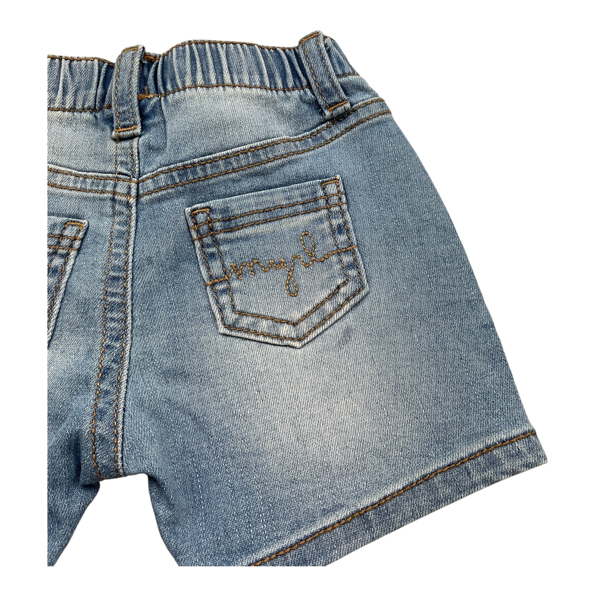 Mayoral Bermuda Tinta Unita In Denim con Elastico In Vita per Neonato 1209 BLU MAYORAL 