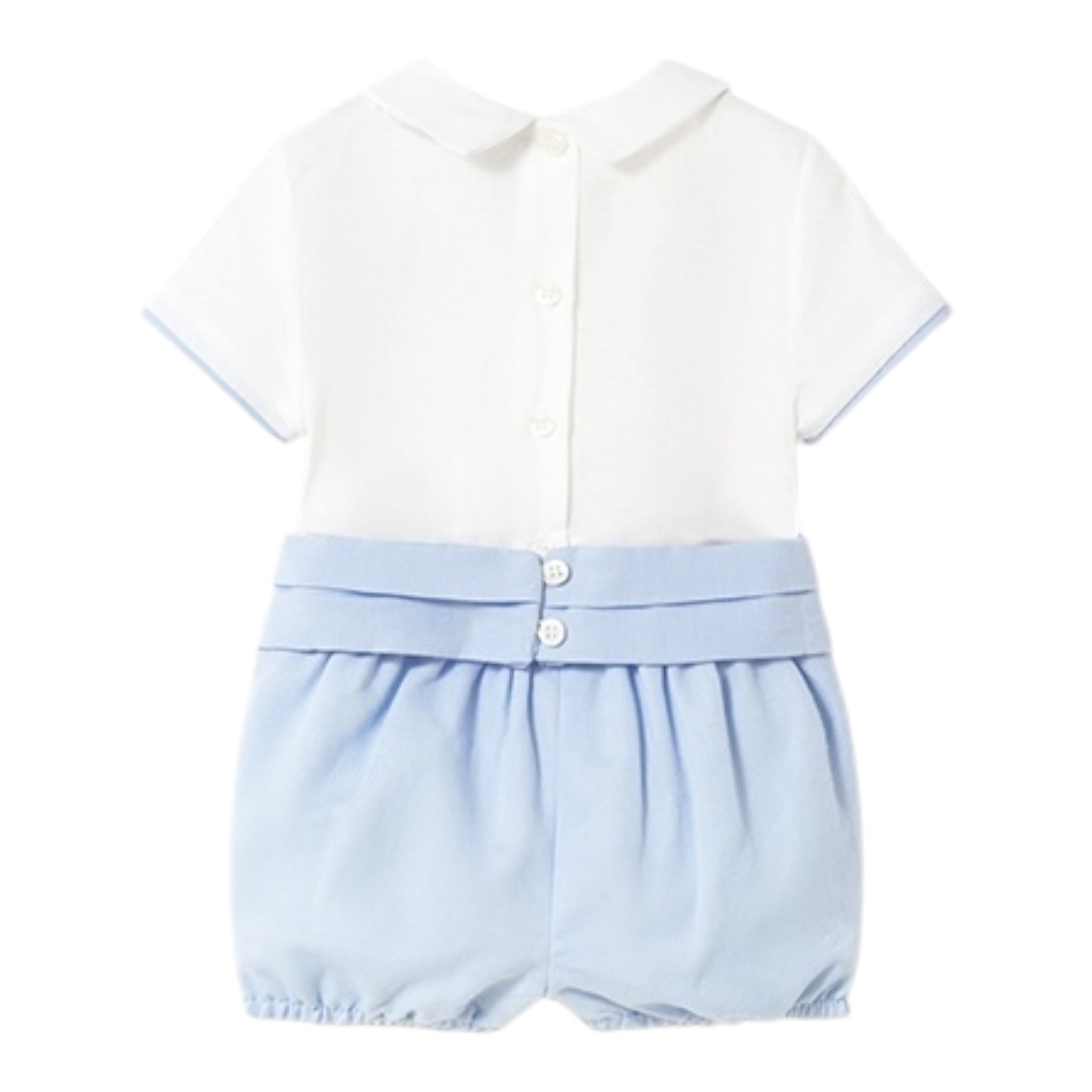 Mayoral Completo 3 Pezzi Bermuda-Camicia-Cintura per Neonato 1214 BIANCO/AZZURRO MAYORAL 