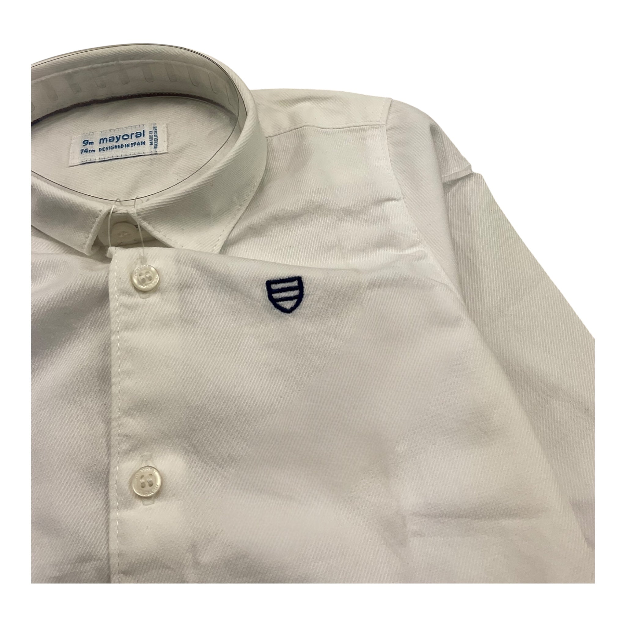 camicia manica lunga tinta unita 124 BIANCO MAYORAL 