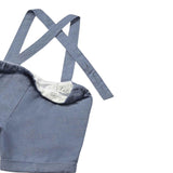 Mayoral Completo 2 Pezzi Camicia-Bermuda con Bretelle Bianco/Blu per Neonato 1250 BIANCO/BLU MAYORAL 