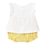Mayoral Completo 2 Pezzi Canotta-Culotte per Neonata 1255 BIANCO/GIALLO MAYORAL 