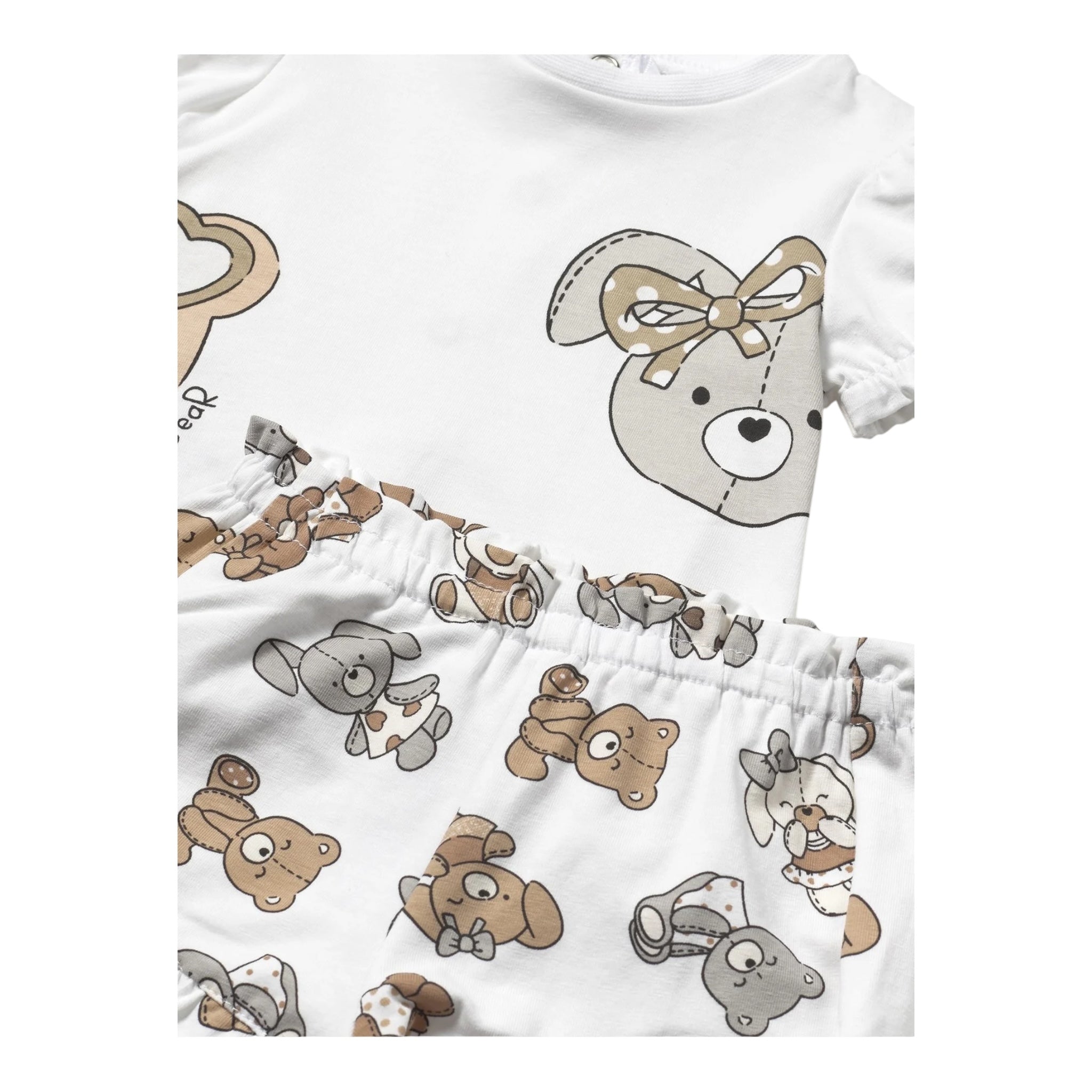Mayoral Completo 2 Pezzi T-Shirt-Culotte per Neonata 1256 BIANCO MAYORAL 
