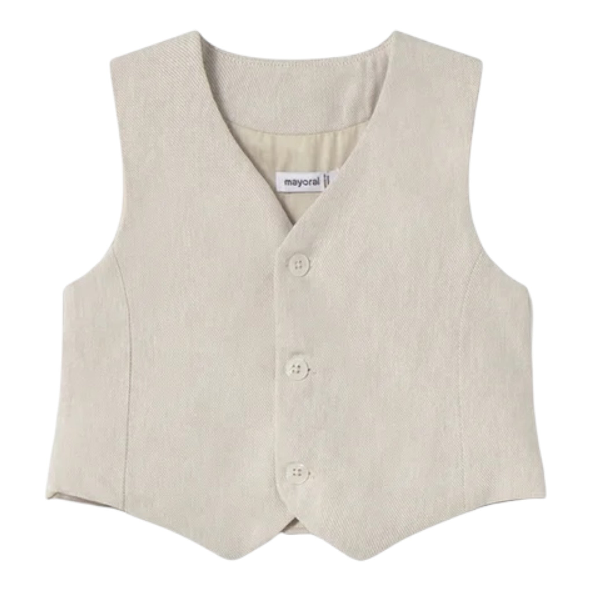 Mayoral Gilet Tinta Unita con Bottoni per Neonato 1303 BEIGE MAYORAL 