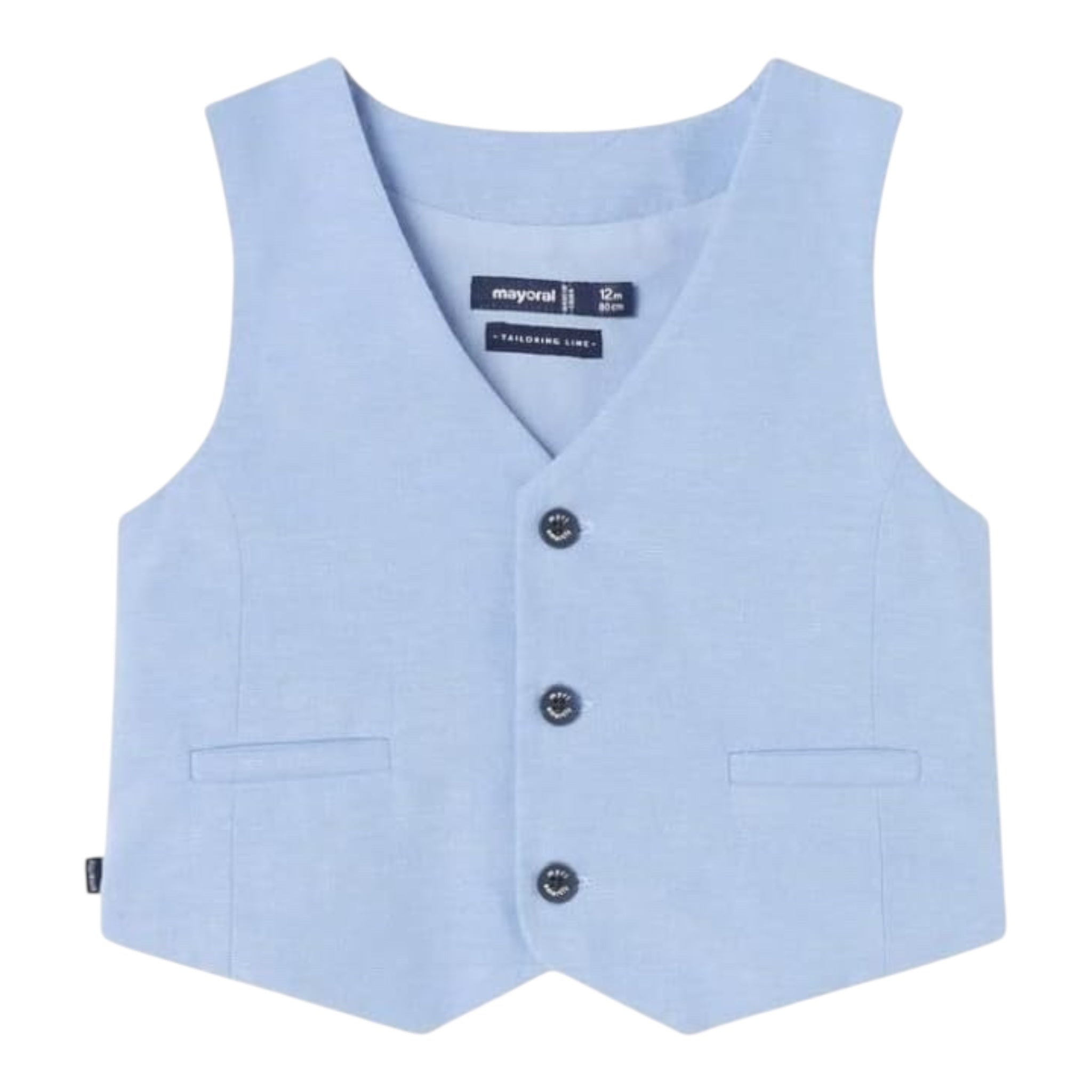 Mayoral Gilet Tinta Unita Fantasia Quadri per Neonato 1371 AZZURRO MAYORAL 