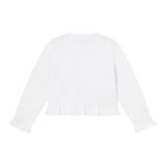 Mayoral Cardigan Tinta Unita con Ricami per Neonata 1383 BIANCO MAYORAL 