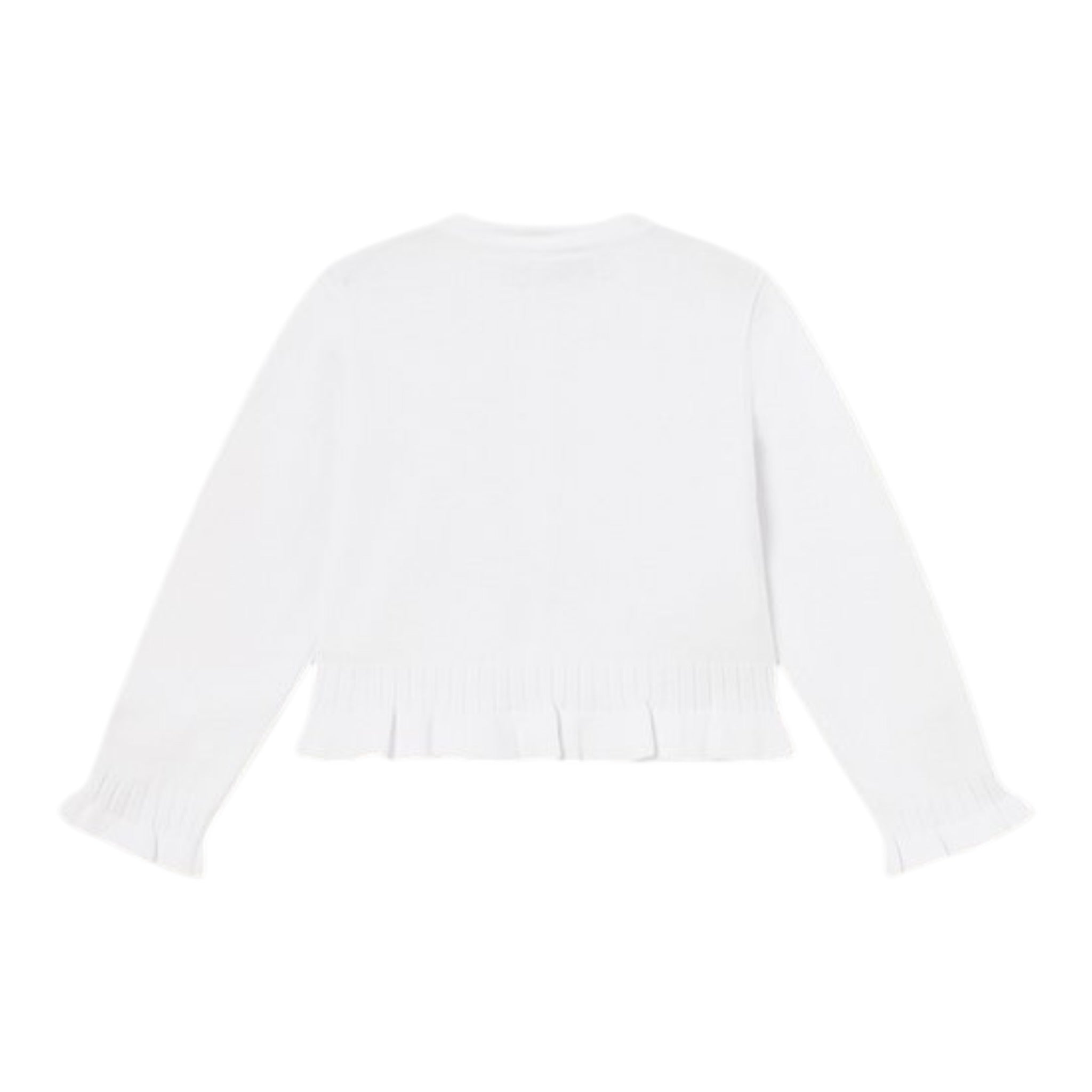 Mayoral Cardigan Tinta Unita con Ricami per Neonata 1383 BIANCO MAYORAL 