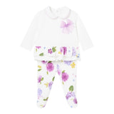 Mayoral Completo 2 Pezzi Shirt-Ghettina con Fantasia per Neonata 1530 BIANCO MAYORAL 