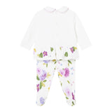 Mayoral Completo 2 Pezzi Shirt-Ghettina con Fantasia per Neonata 1530 BIANCO MAYORAL 