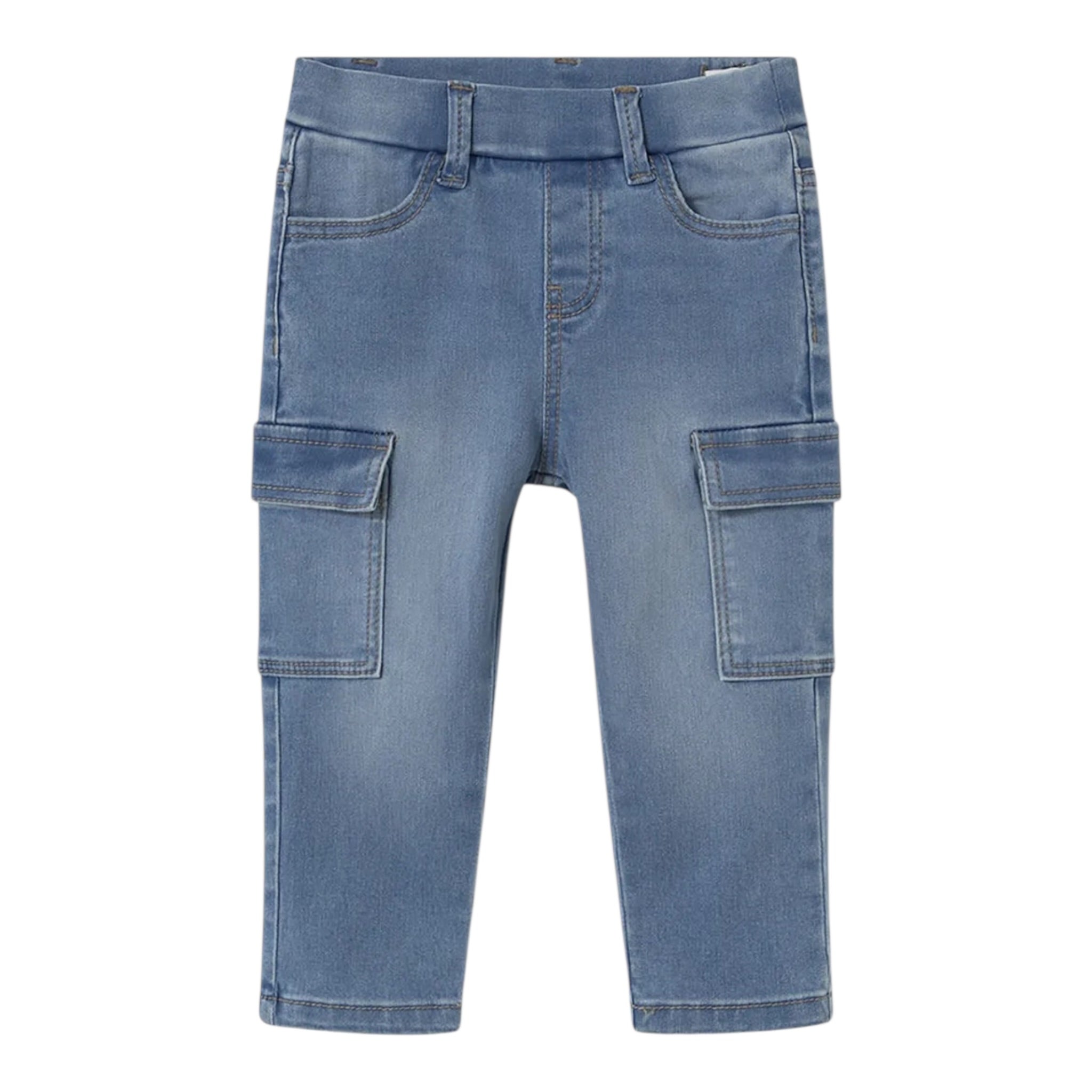 Mayoral Jeans Tinta Unita con Tasconi per Neonato 1578 AZZURRO MAYORAL 
