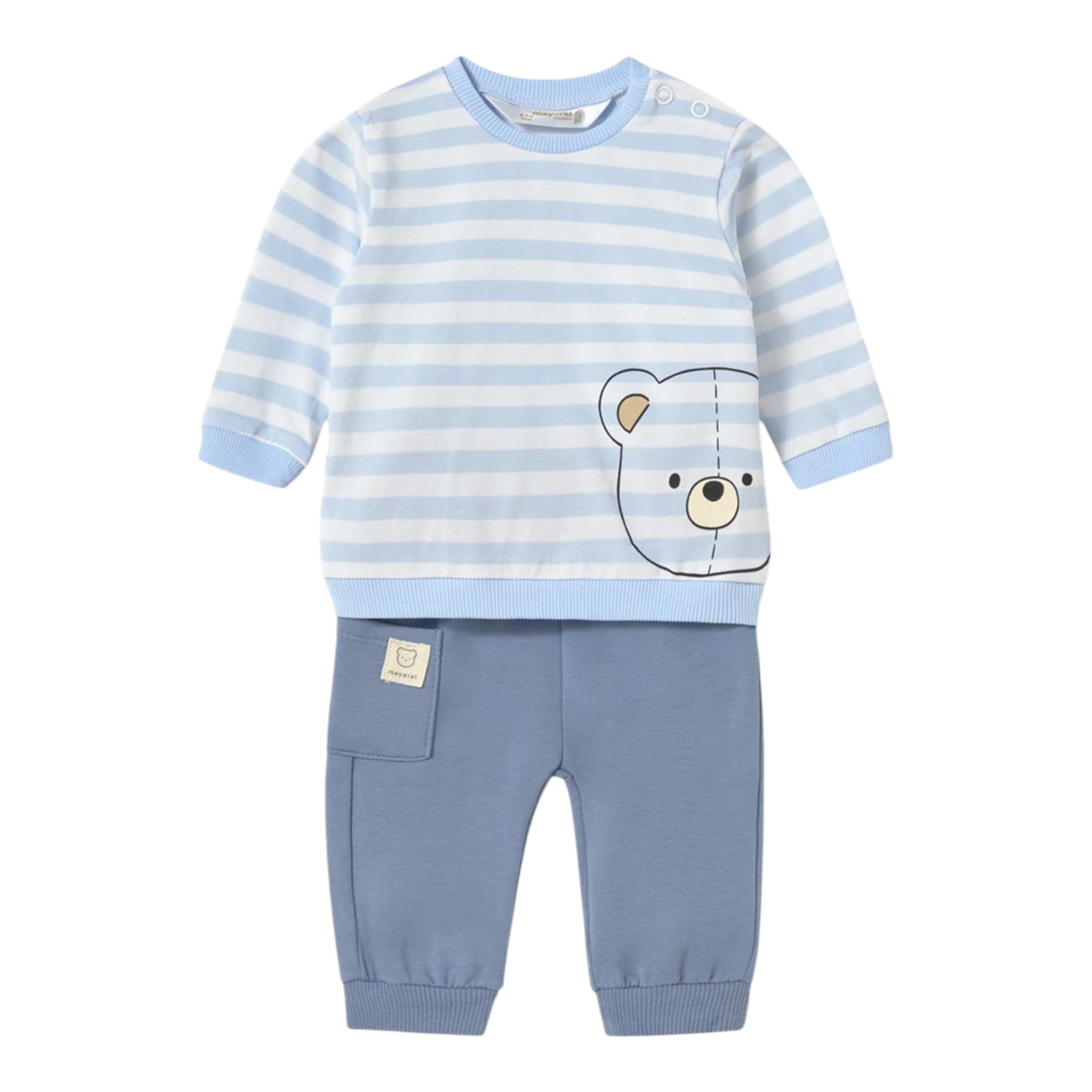 Mayoral Completo 2 Pezzi Felpa-Pantalone Azzurro per Neonato 1612X AZZURRO MAYORAL 