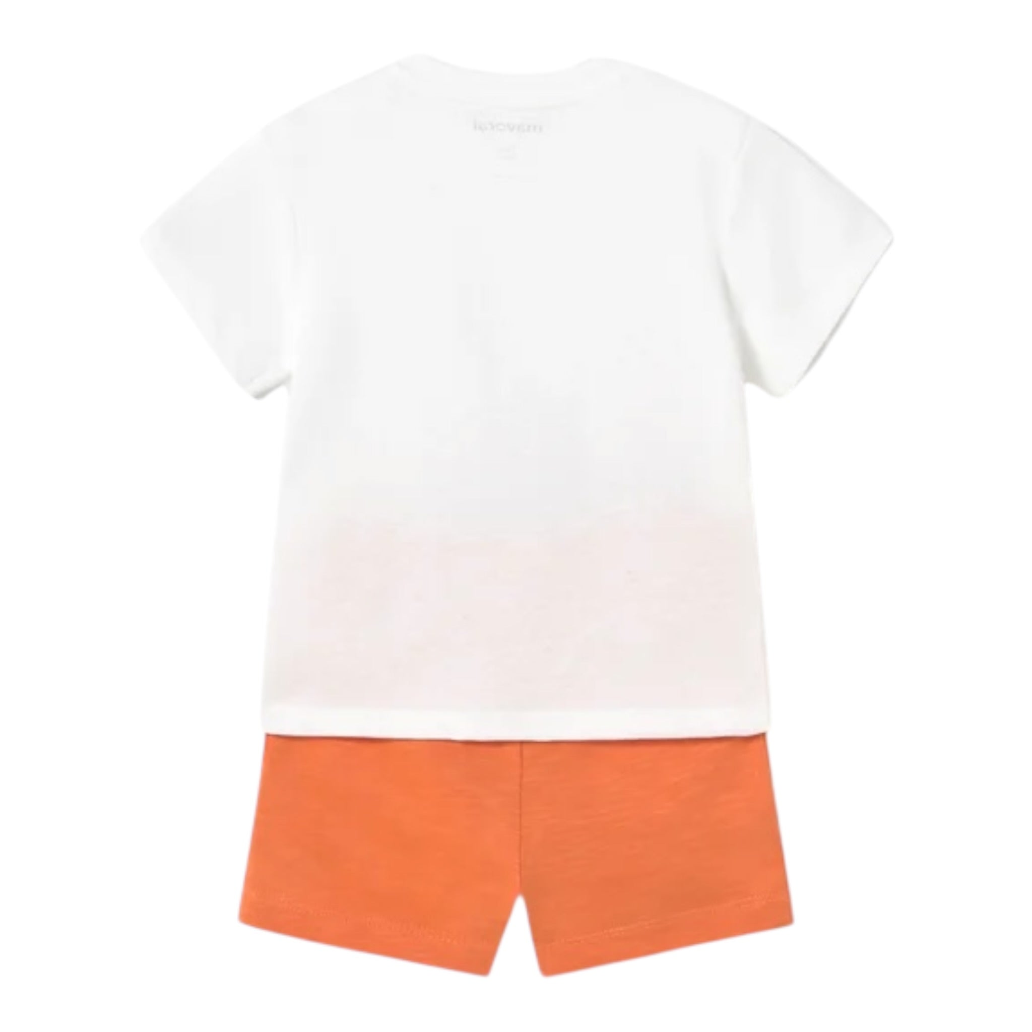 Mayoral Completo 2 Pezzi T-Shirt-Bermuda Bicolore per Neonato 1656 BIANCO/ARANCIONE MAYORAL 