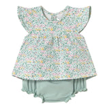 Mayoral Completo 4 Pezzi 2 T-Shirt-2 Culotte per Neonata 166326 VERDE MAYORAL 