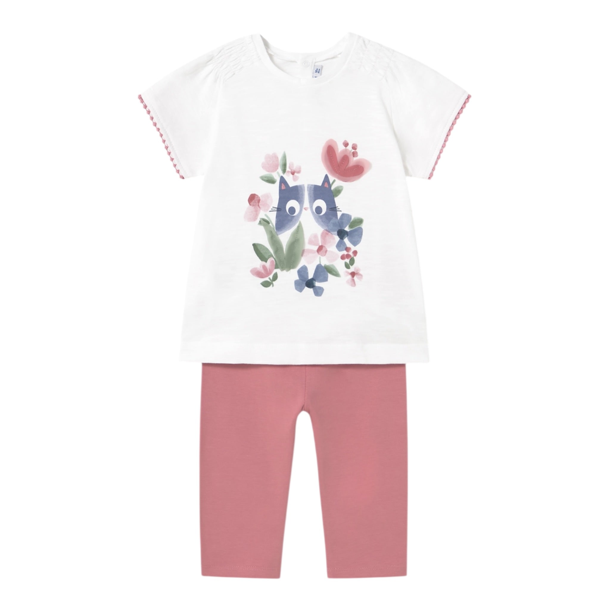 Mayoral Completo 2 Pezzi T-Shirt-Leggins per Neonata 173669 BIANCO MAYORAL 