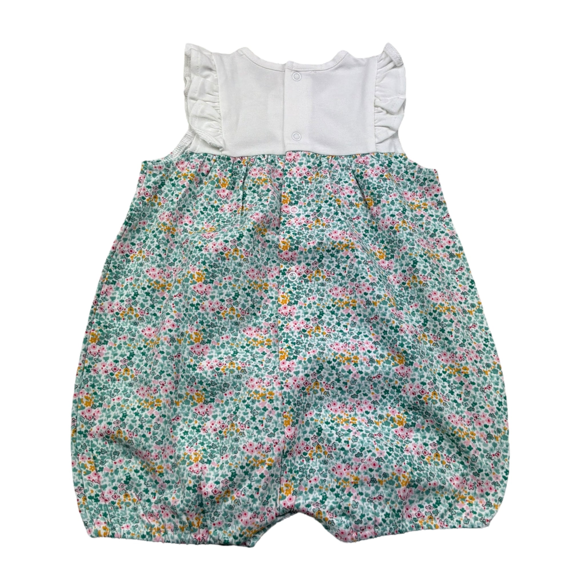 Mayoral Pagliaccetto Bicolorefantasia Floreale per Neonata 17499 BIANCO/VERDE MAYORAL 