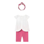 Mayoral Completo 3 Pezzi Canotte-Leggins-Fascia Capelli per Neonata 1763 BIANCO MAYORAL 
