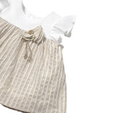 Mayoral Set 2 Pezzi Abito-Coulotte Bicolore per Neonata 1845X BIANCO/BEIGE MAYORAL 
