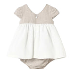 Mayoral Set 2 Pezzi Abito-Coulotte Bicolore per Neonata 1857 BIANCO/BEIGE MAYORAL 