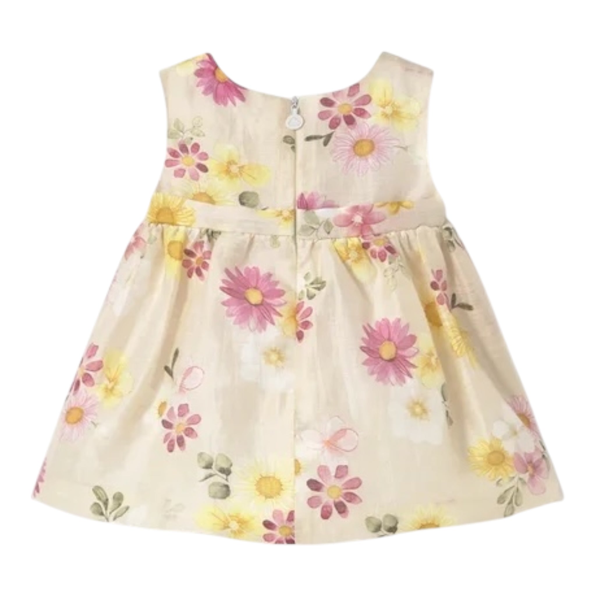 Mayoral Abito Giromanica Tinta Unita con Stampa Fiori per Neonata 1863 BEIGE MAYORAL 