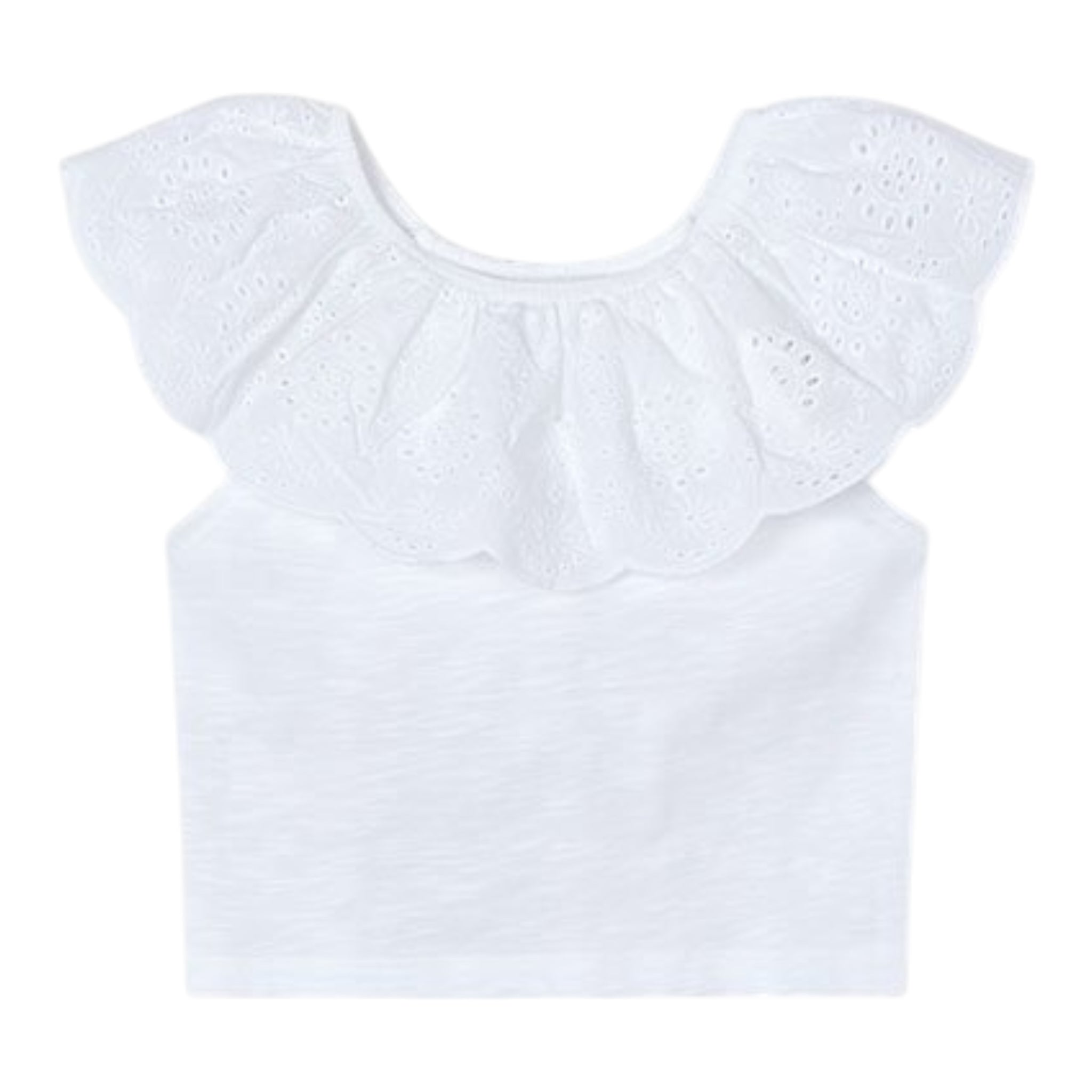 Mayoral Top Tinta Unita con Scollo A Barca per Bambina 3012 BIANCO MAYORAL 