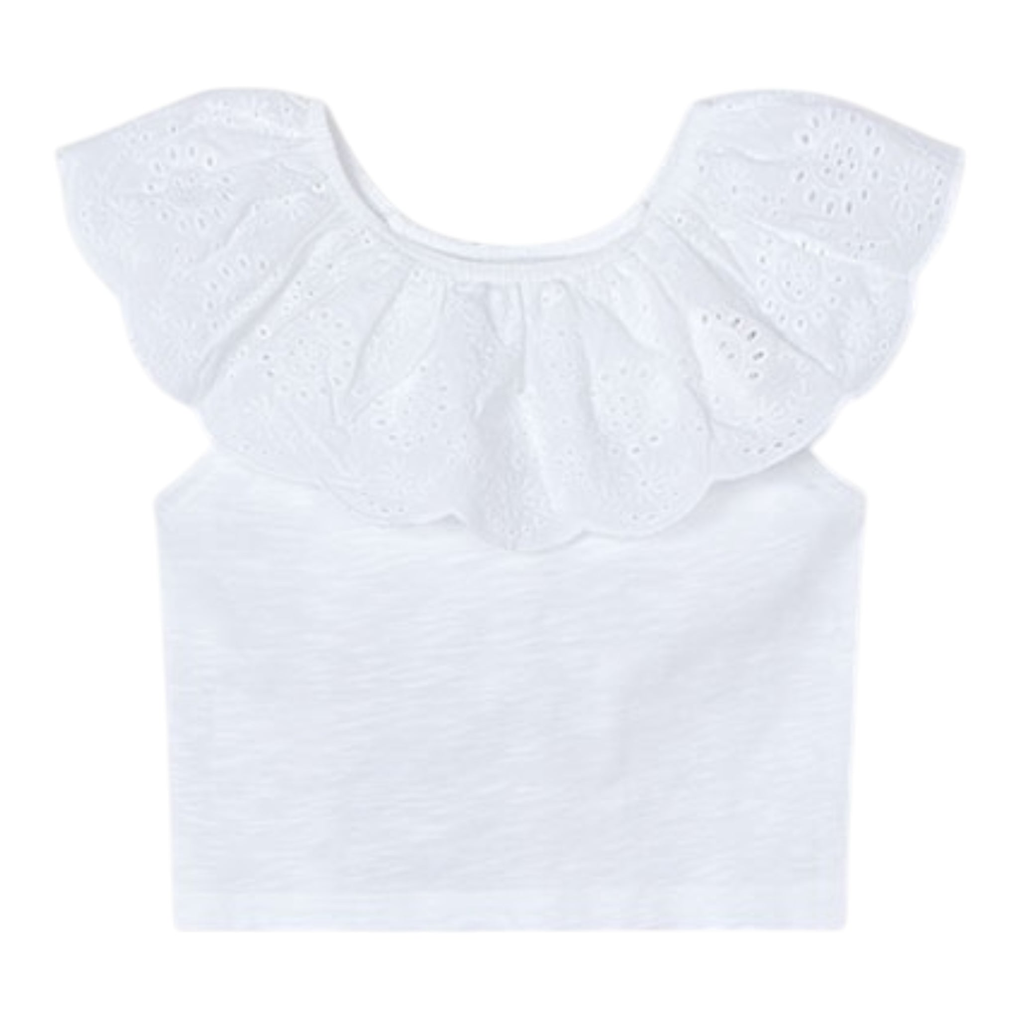 Mayoral Top Tinta Unita con Scollo A Barca per Neonata 3012N BIANCO MAYORAL 