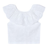 Mayoral Top Tinta Unita con Scollo A Barca per Bambina 3012X BIANCO MAYORAL 
