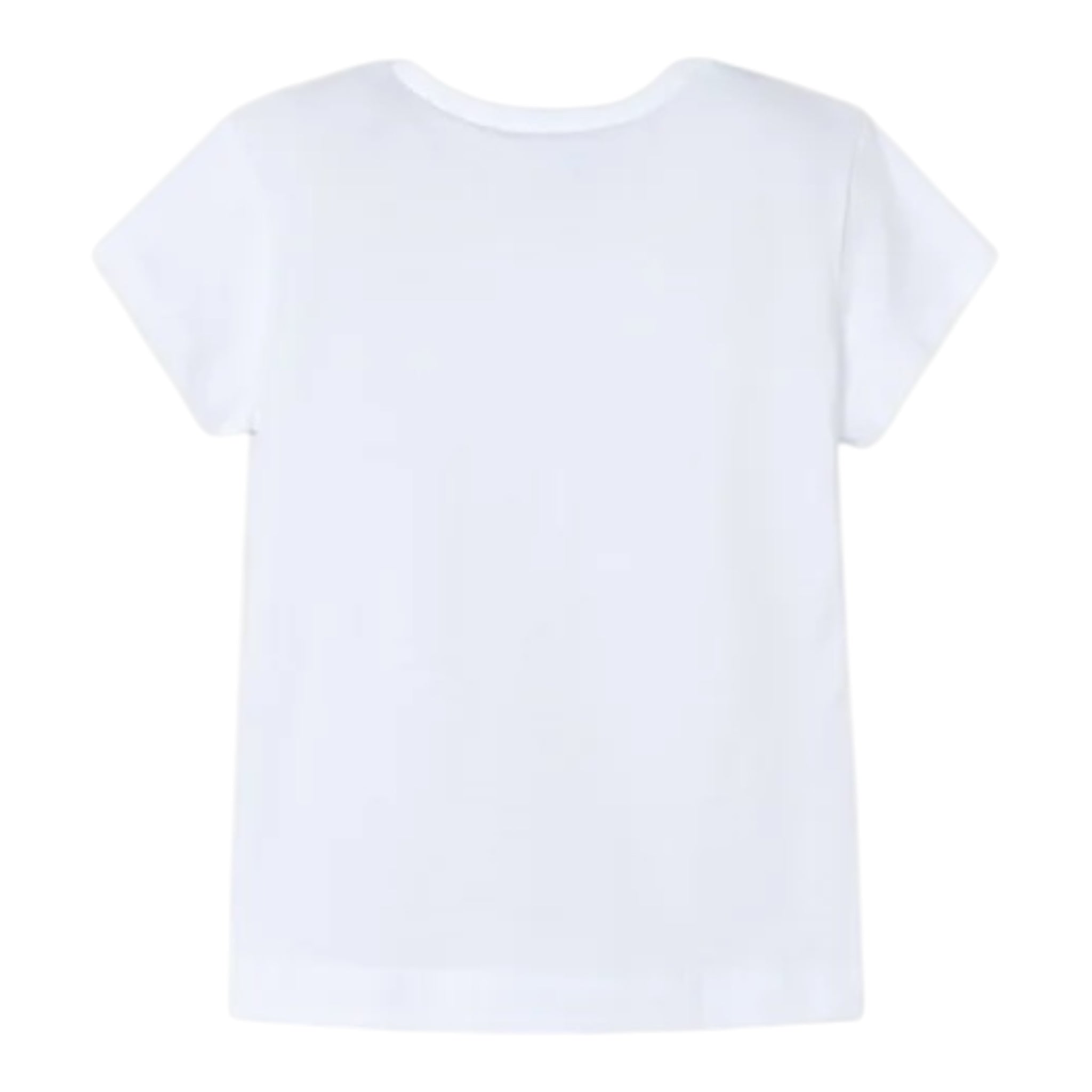 Mayoral T-Shirt Girocollo Tinta Unita con Stampa per Bambina 3014 BIANCO MAYORAL 