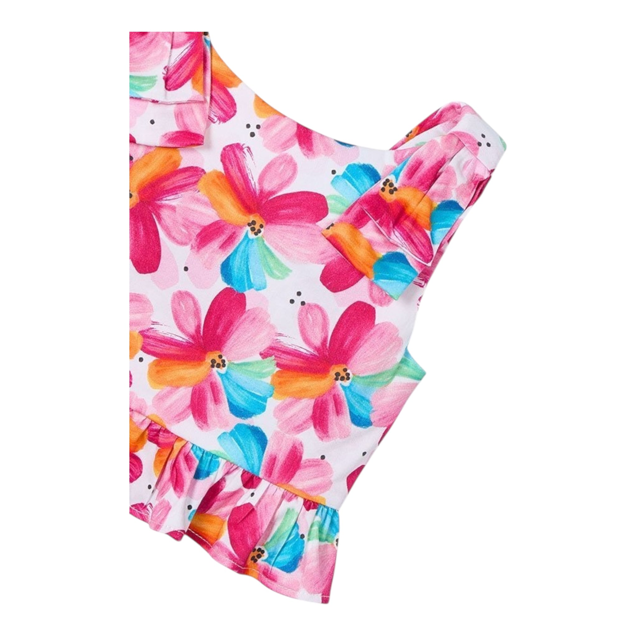 Mayoral Top Giromanica Fantasia Fiori per Neonata 3023X BIANCO MAYORAL 