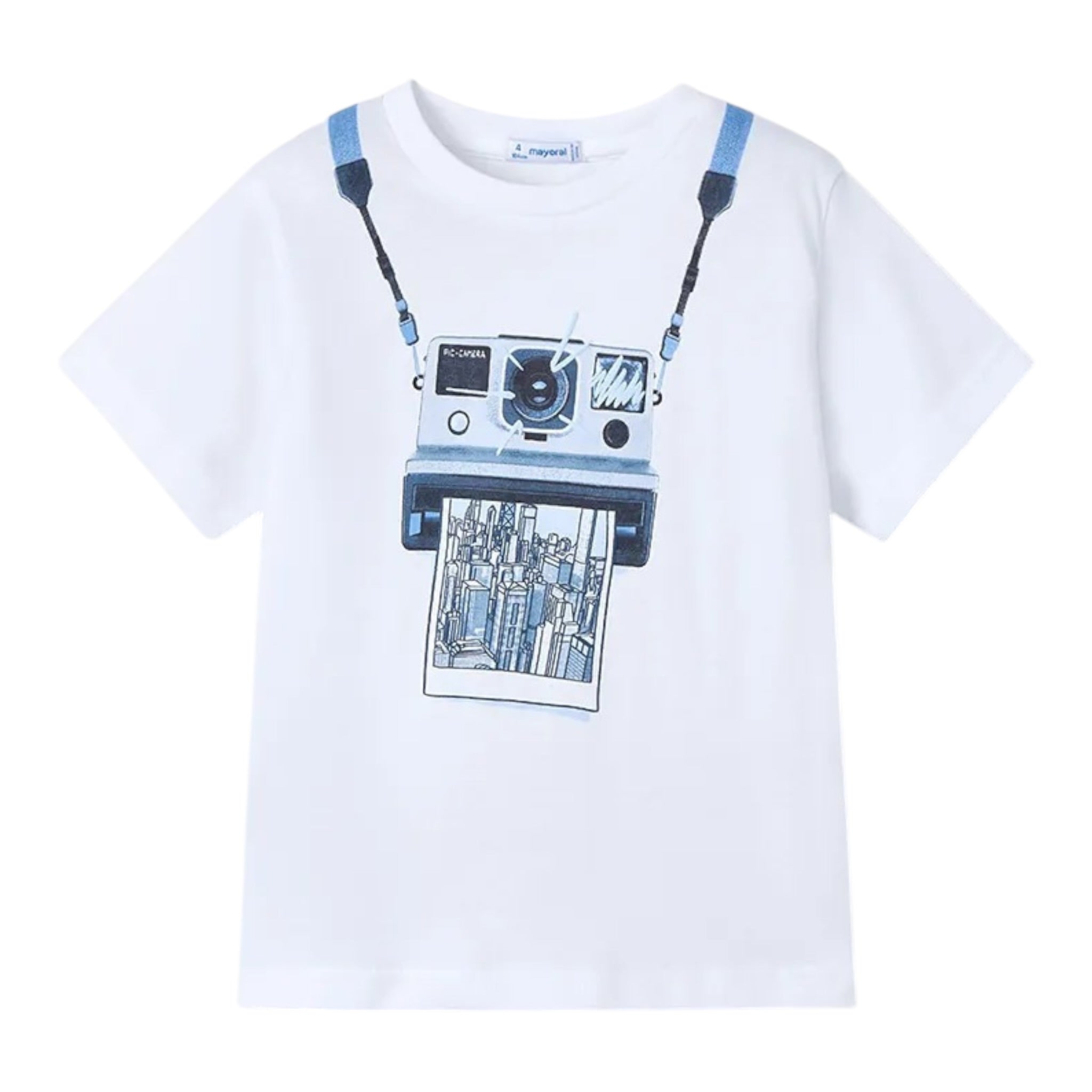 Mayoral T-Shirt Girocollo Tinta Unita per Bambino 3044 BIANCO MAYORAL 