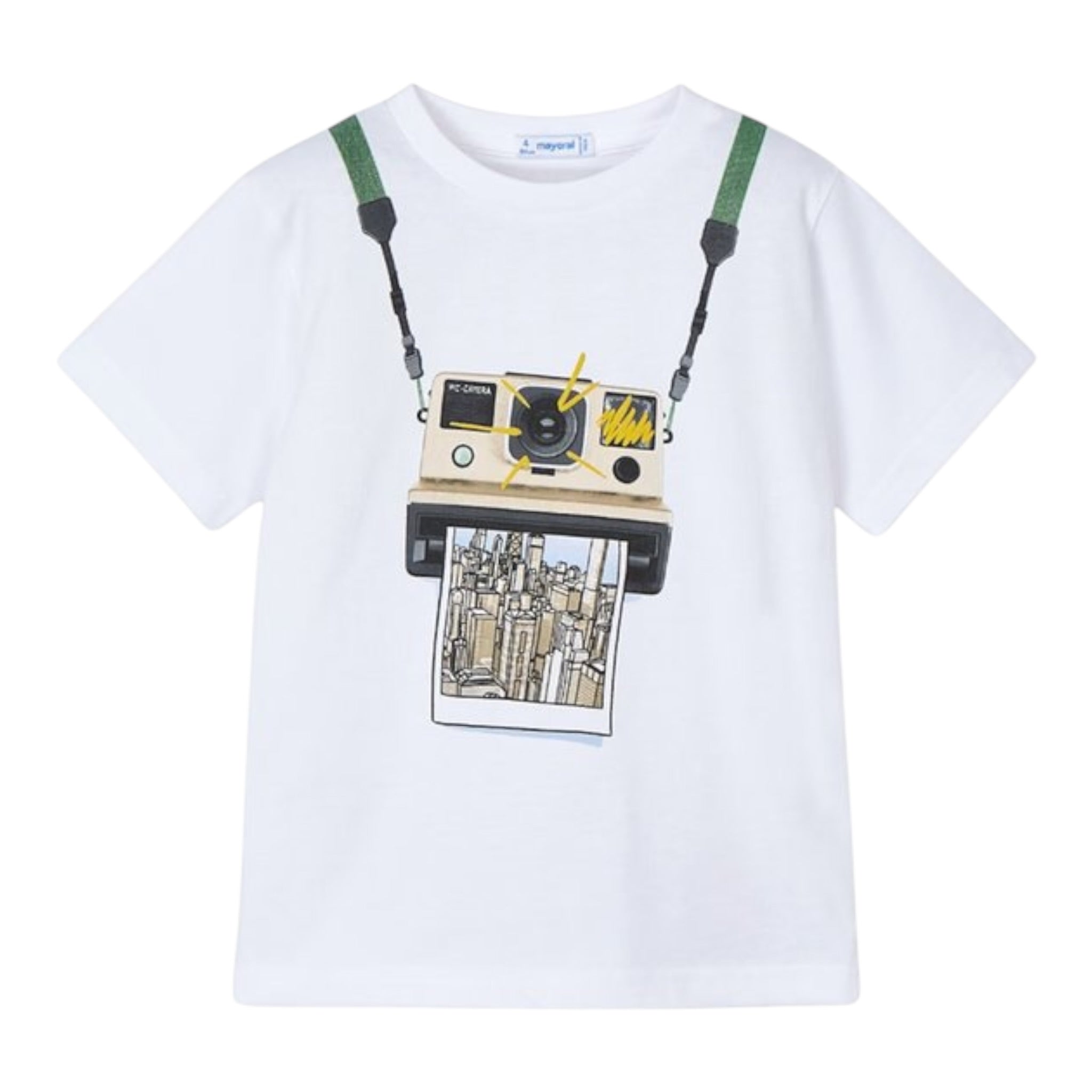 Mayoral T-Shirt Girocollo tinta unita Bianco per Bambino 3044X BIANCO MAYORAL 