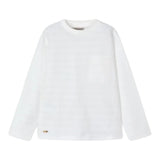 Mayoral Shirt Girocollo Tinta Unita con Taschino per Bambino 3050 BIANCO MAYORAL 