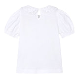 Mayoral T-Shirt Tinta Unita con Ricami per Bambina 3055 BIANCO MAYORAL 