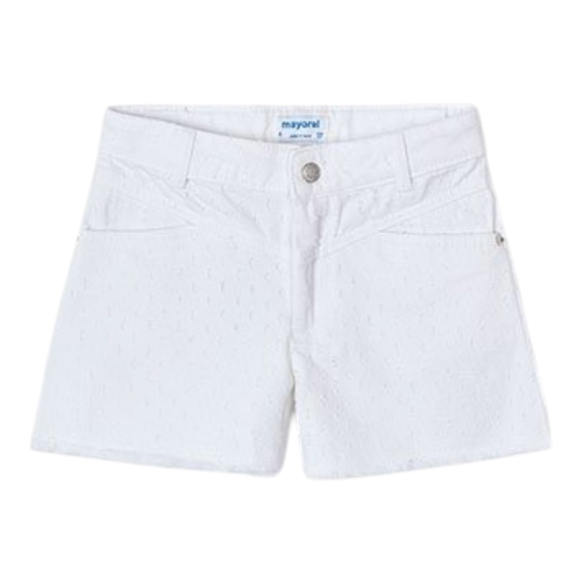 Mayoral Short Tinta Unita con Applicazioni per Bambina 3205 BIANCO MAYORAL 