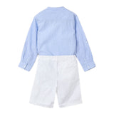 Mayoral Completo 2 Pezzi Camicia-Bermuda Bicolore per Bambino 3230 BIANCO/AZZURRO MAYORAL 