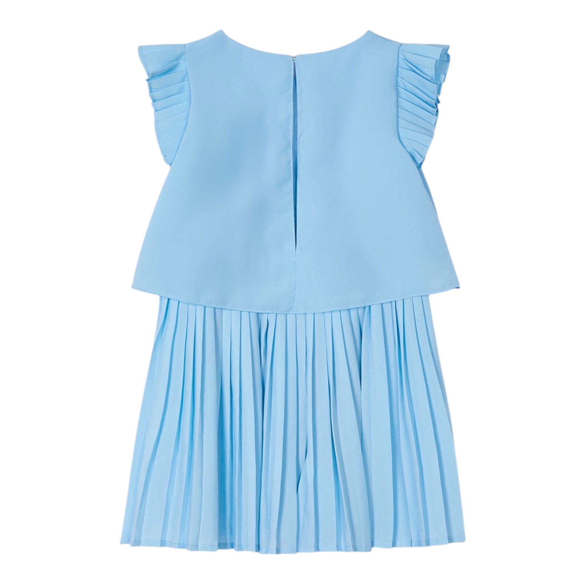 Mayoral Tuta Intera Tinta Unita Mezza Manica per Bambina 3871 AZZURRO MAYORAL 