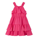 Mayoral Abito Giromanica Tinta Uita con Balze Fuxia per Bambina 3922 FUXIA MAYORAL 