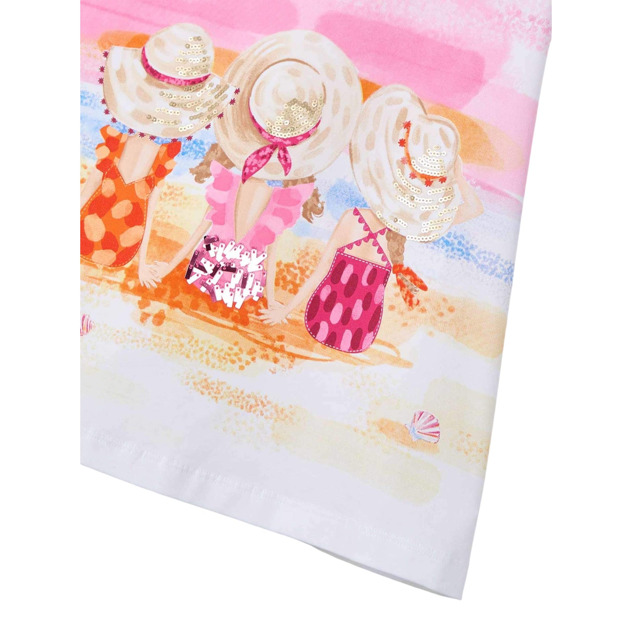 Mayoral Abito Bretelline tinta unita con Stampa Bianco per Bambina 3963 BIANCO MAYORAL 