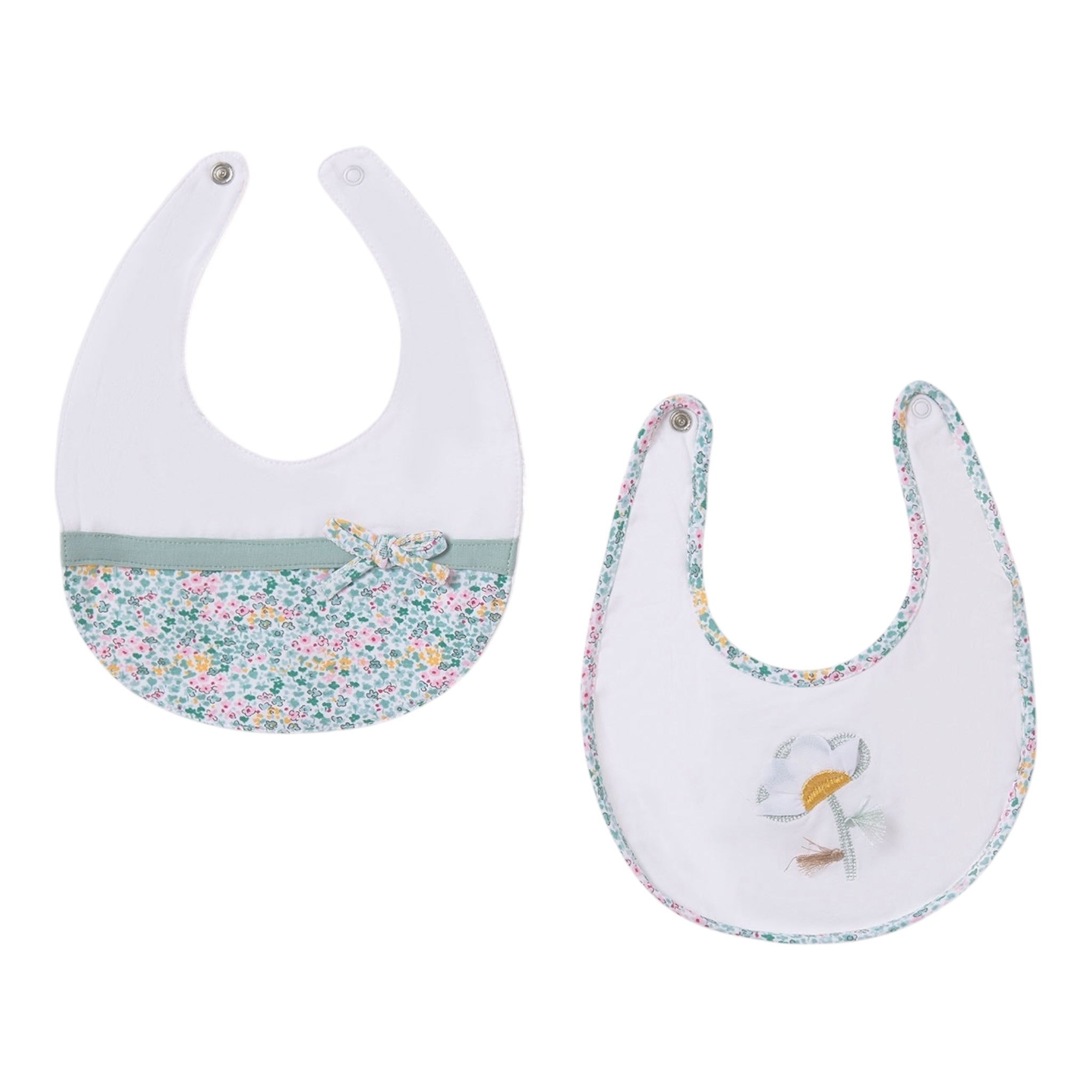 Mayoral Set Bavetta Tinta Unita con Stampe per Neonata 9875 BIANCO MAYORAL 