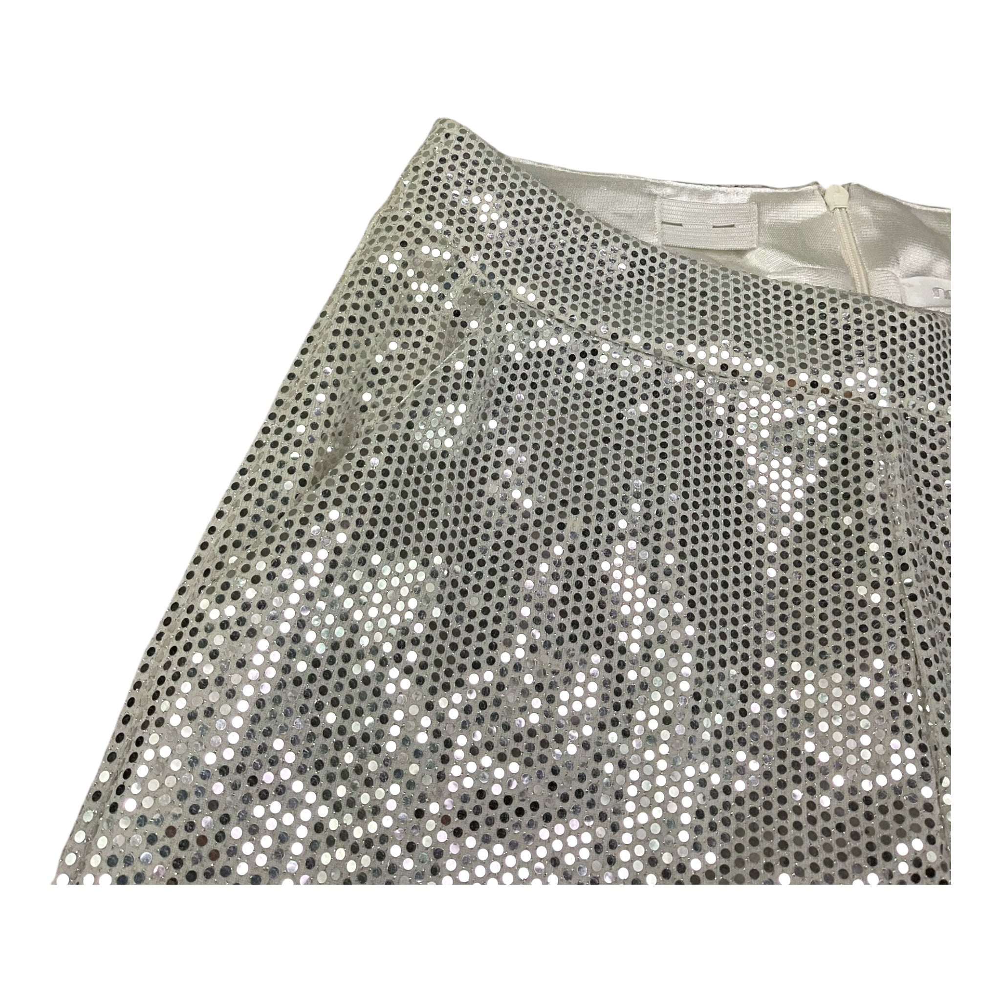 Met Pantalone Tinta Unita con Girovita Regolabile per Bambina ME335 ARGENTO MET 