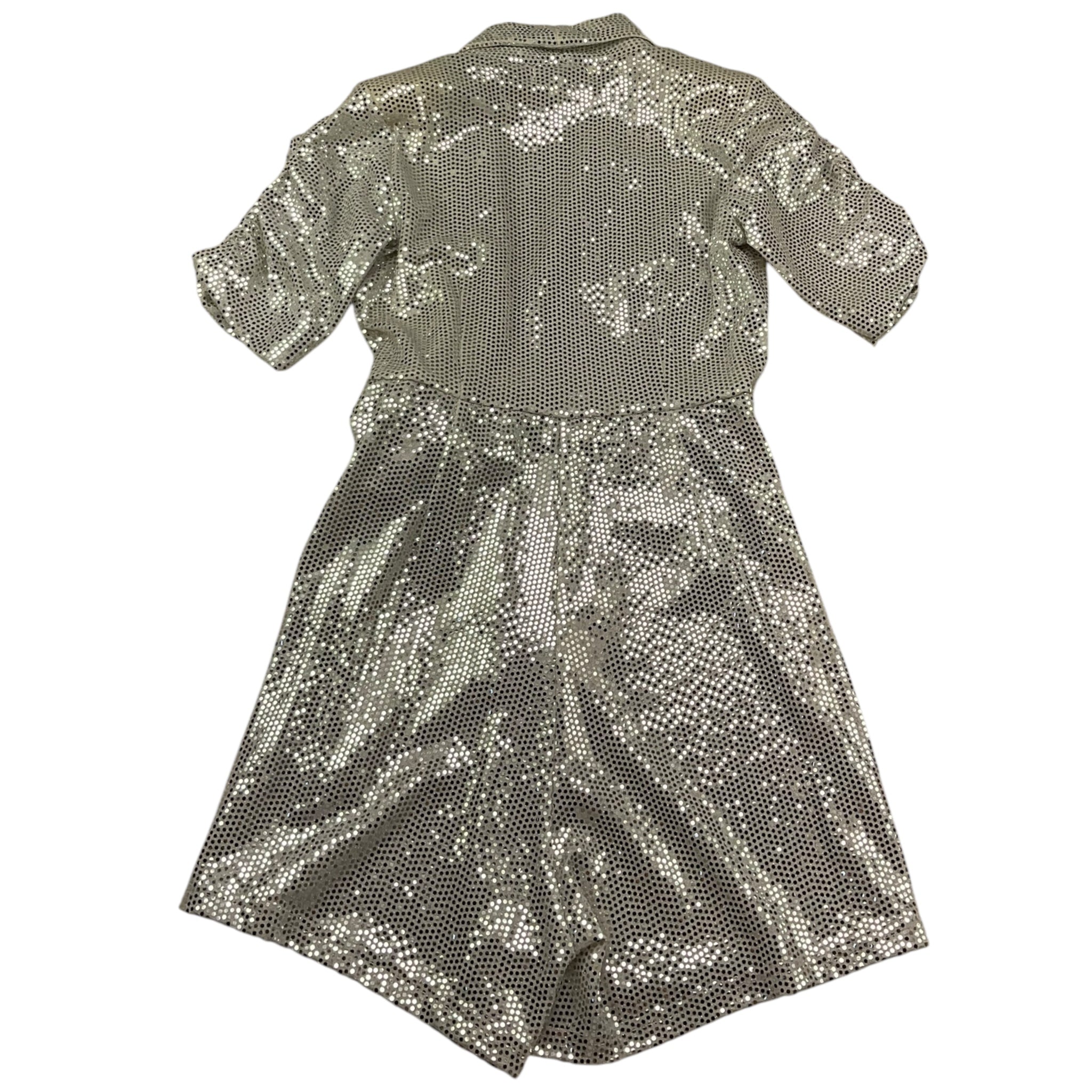 Met Abito Mezza Manica Tinta Unita per Bambina ME336 ARGENTO MET 