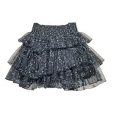Met Gonna Tinta Unita con Tulle E Fantasia Stelle per Bambina ME340 NERO MET 