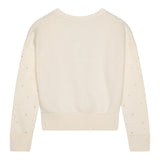 Michael Kors Cardigan tinta unita con Applicazioni Panna per Bambina R30280X PANNA MICHAEL KORS 