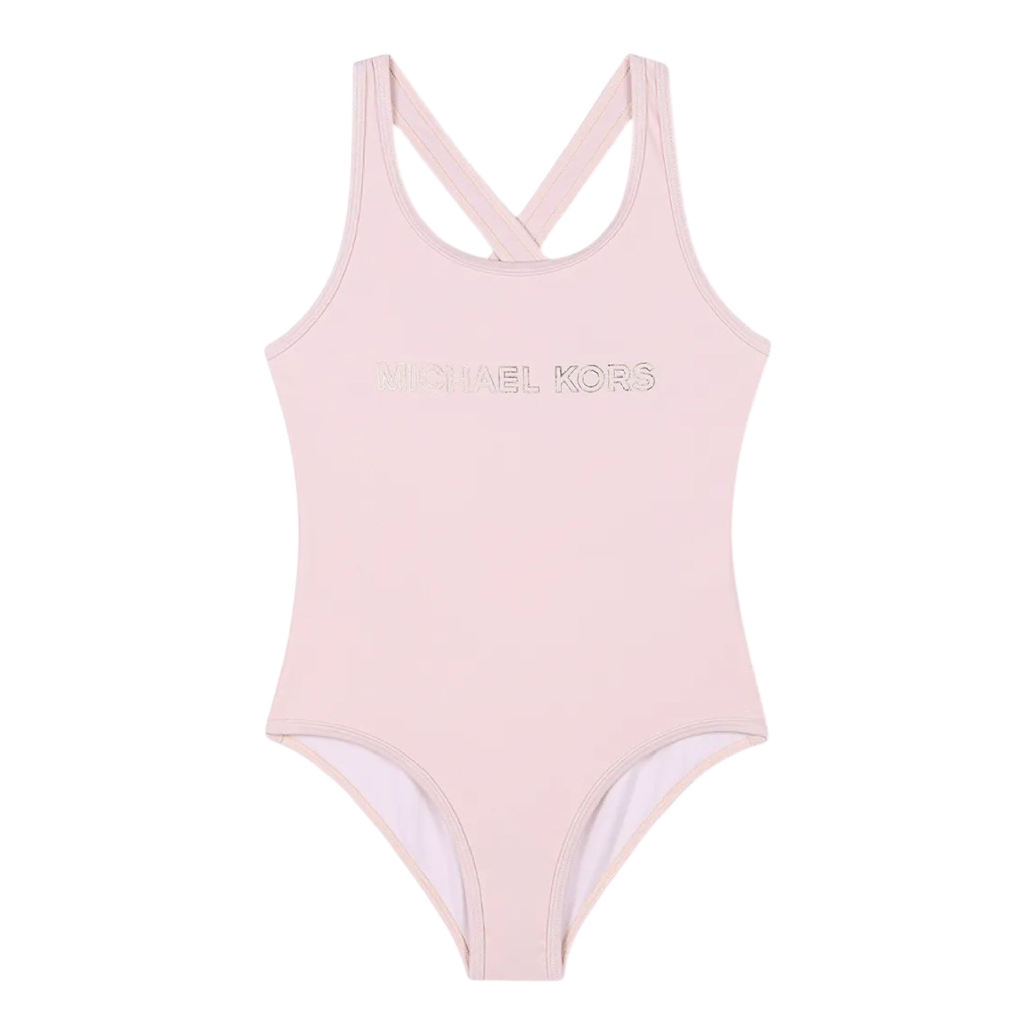 Michael Kors Costume Intero Tinta Unita con Stampa per Neonata R30302N ROSA MICHAEL KORS 