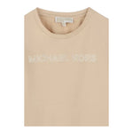 Michael Kors T-Shirt Girocollo Tinta Unita con Stampa per Bambina R30314 BEIGE MICHAEL KORS 