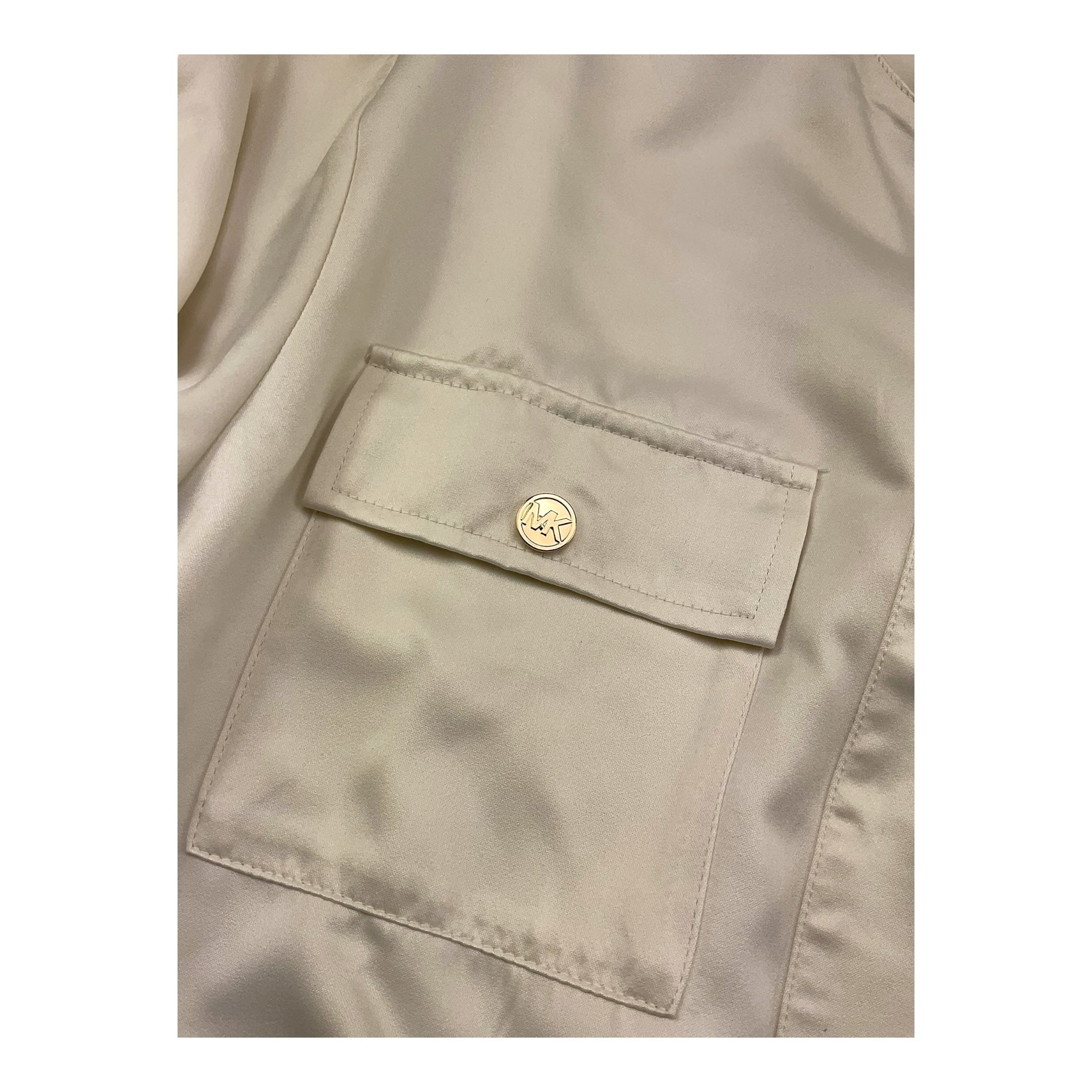 Michael Kors Camicia Tinta Unita con Bottoni per Bambina R30326X CREMA MICHAEL KORS 