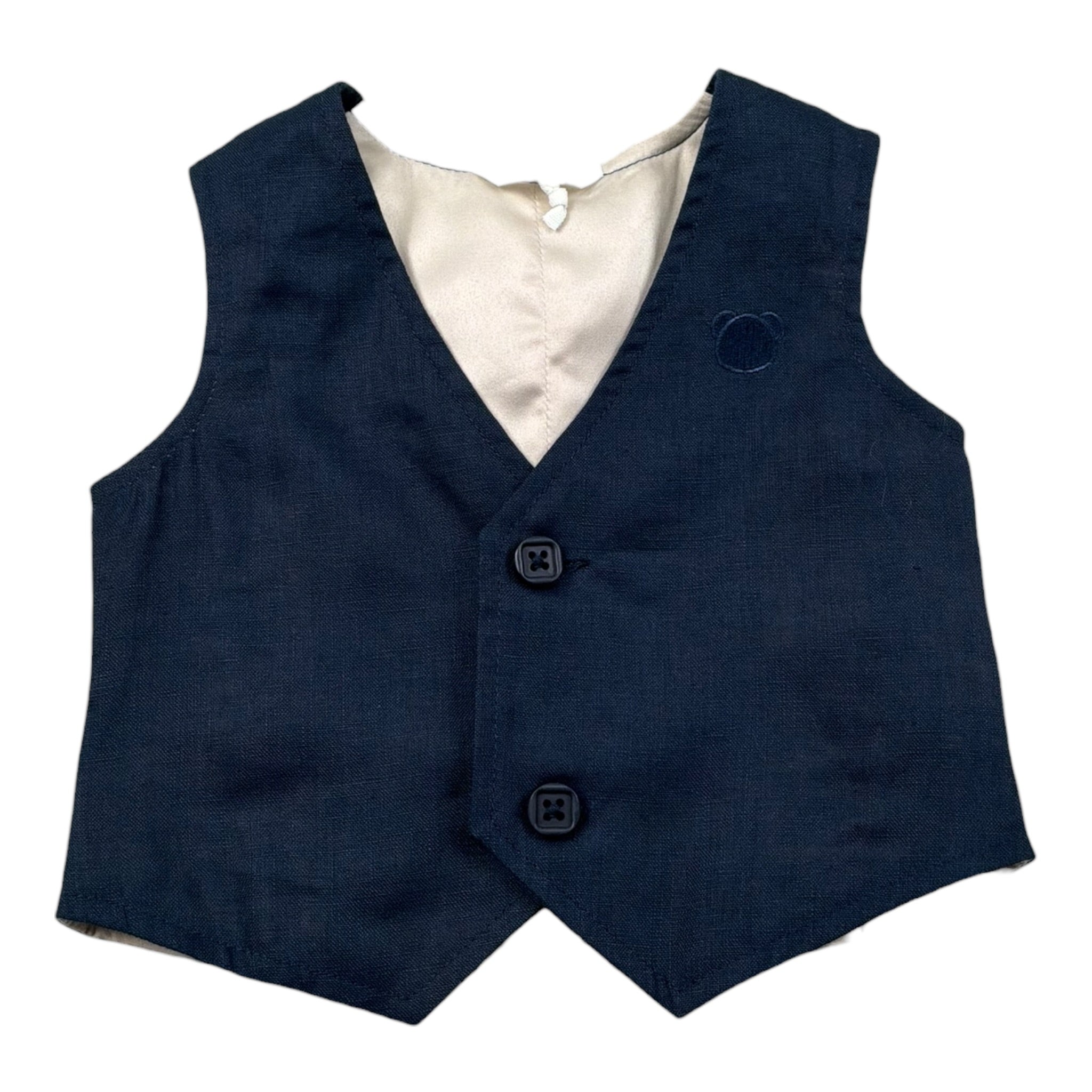 Mini Banda Gilet Tinta Unita per Neonato 326900 BLU MINI BANDA 