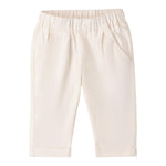 Mini Banda Pantalone Tinta Unita con Elastico In Vita per Neonato 38666 PANNA MINI BANDA 