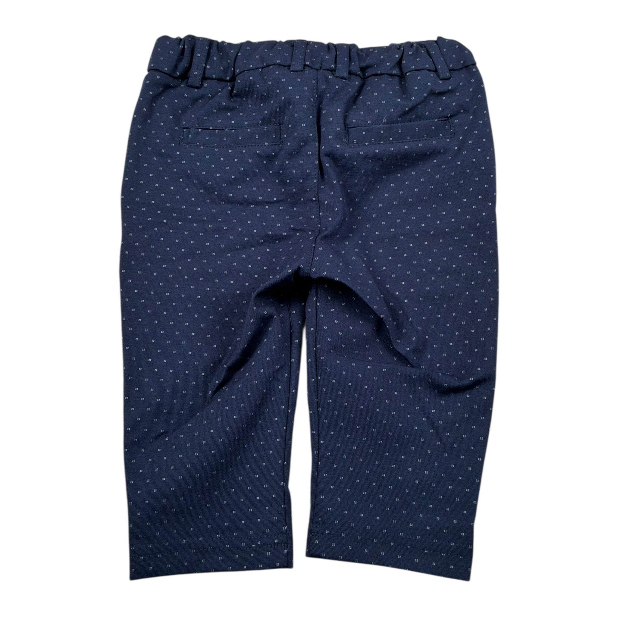 Mini Banda Pantalone Tinta Unita con Elastico In Vita per Neonato 3B622X BLU MINI BANDA 
