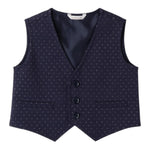 Mini Banda Gilet Tinta Unita con Microfantasia per Neonato 3B653 BLU MINI BANDA 