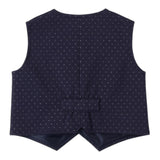 Mini Banda Gilet Tinta Unita con Microfantasia per Neonato 3B653 BLU MINI BANDA 